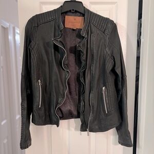 Black vegan leather jacket